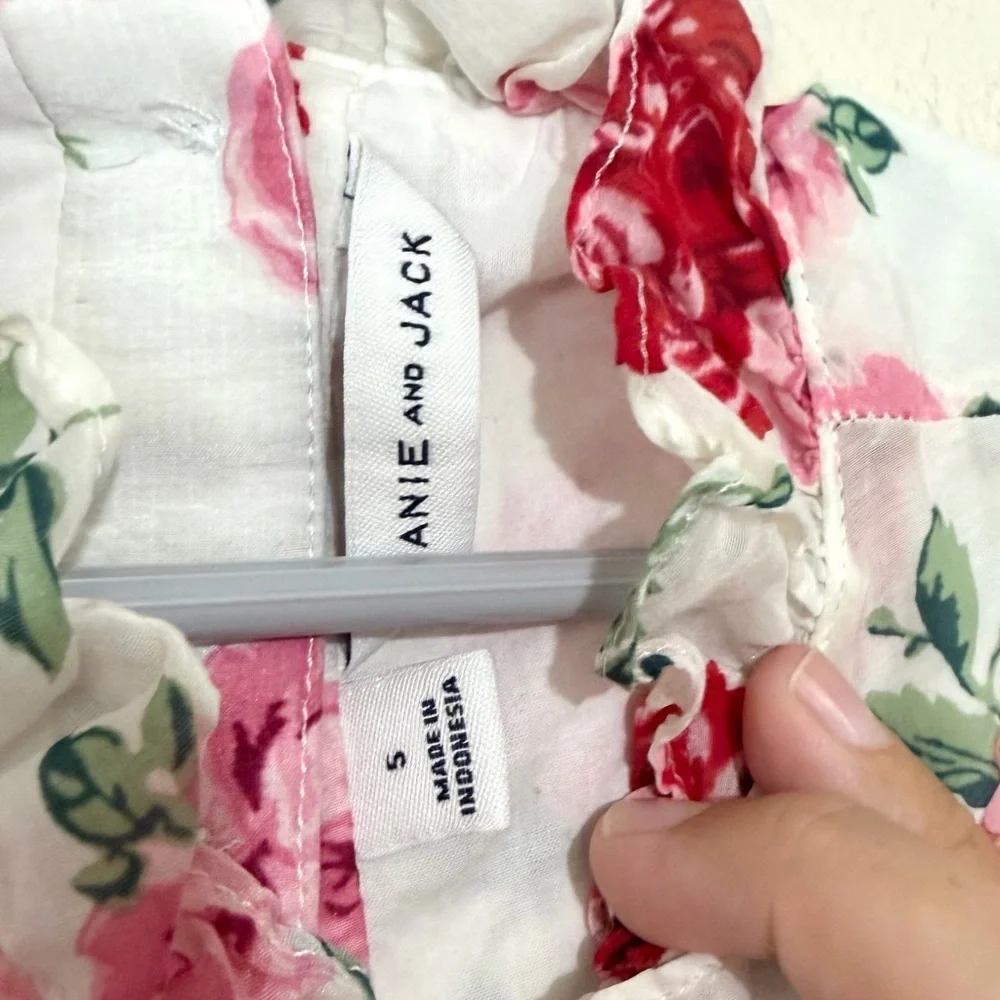Janie and Jack The Rose Ruffle Dress SIZE 5